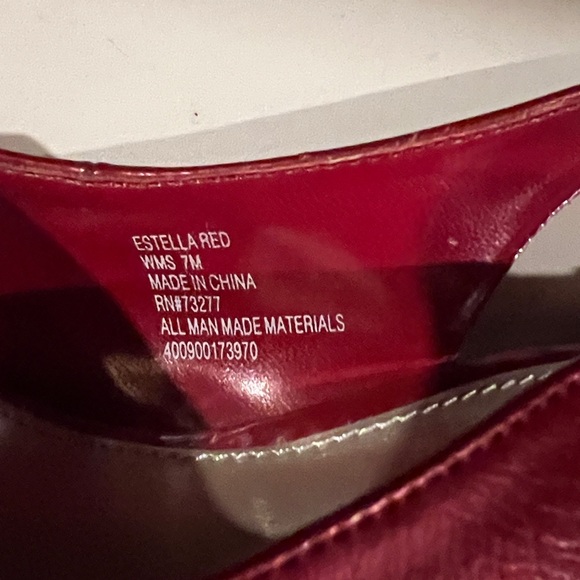 Elle Estella Red Slingback Open Toe  Size 7 Heels and platform in cork - Picture 6 of 6